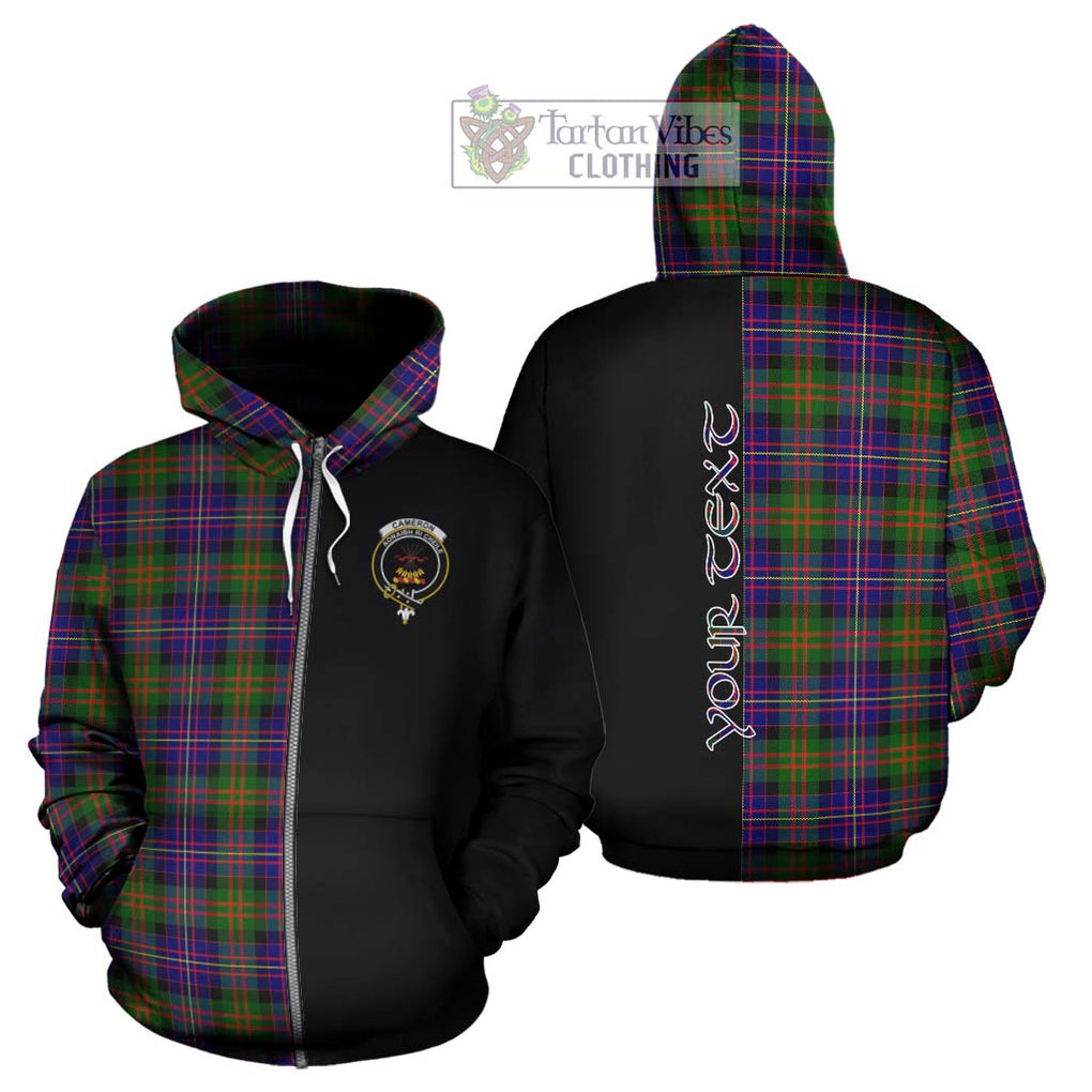 Cameron of Erracht Modern Tartan Hoodie with Family Crest and Half Of Me Style - Tartanvibesclothing Shop