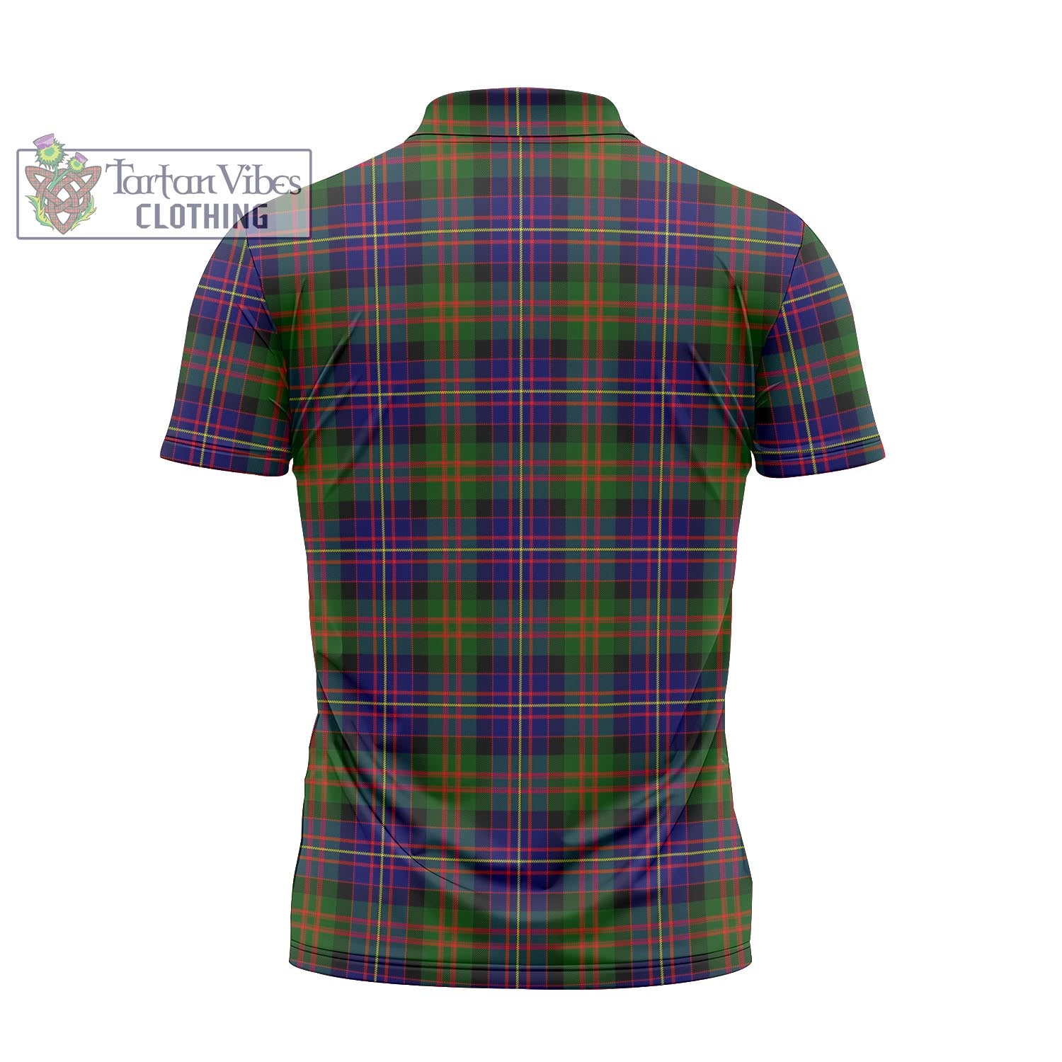 Tartan Vibes Clothing Cameron of Erracht Modern Tartan Zipper Polo Shirt with Family Crest