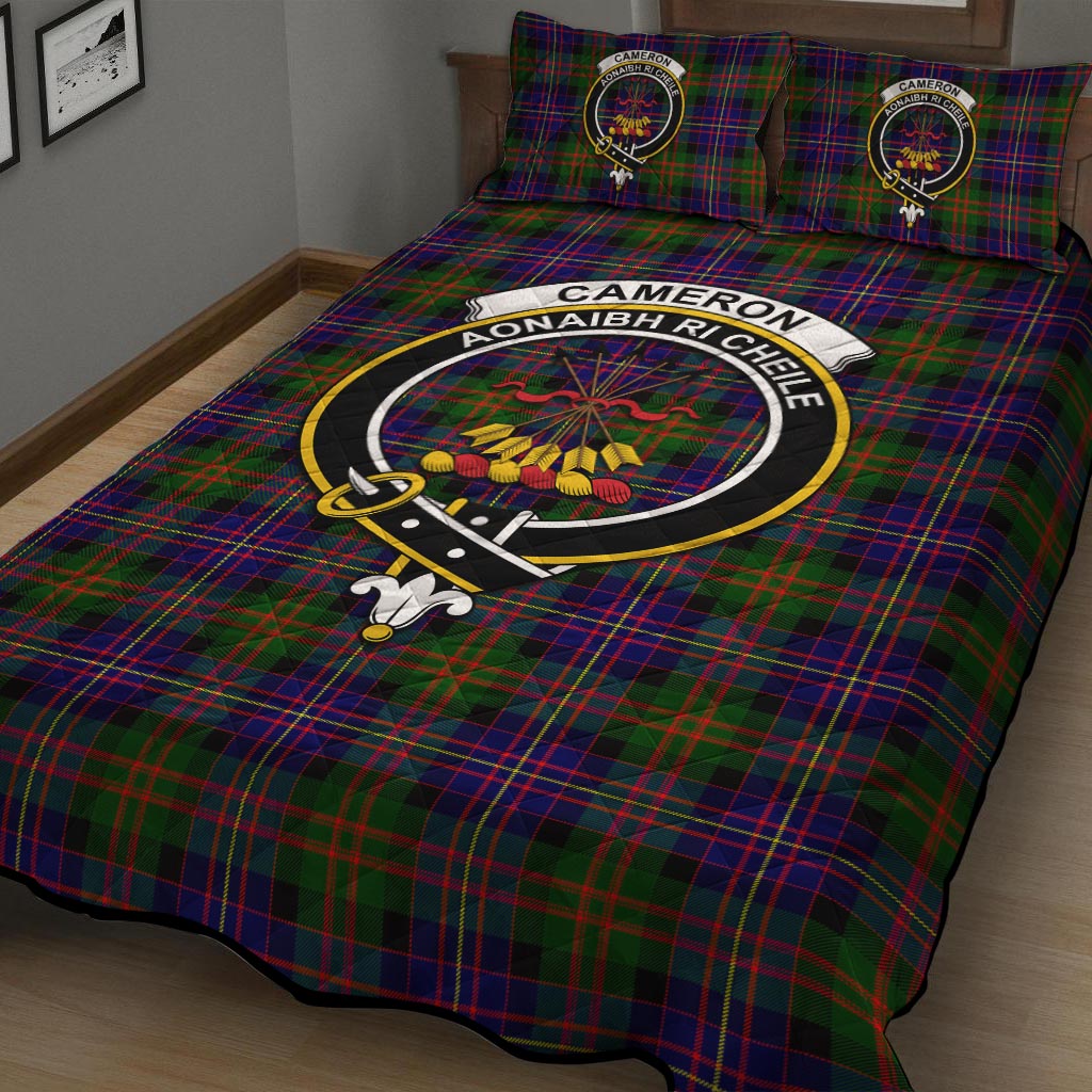 Cameron of Erracht Modern Tartan Quilt Bed Set with Family Crest - Tartan Vibes Clothing