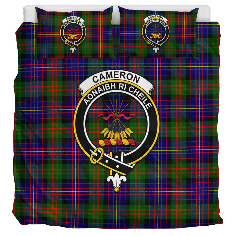 Cameron of Erracht Modern Tartan Bedding Set with Family Crest UK Bedding Set UK Super King 104*94 inch - Tartan Vibes Clothing