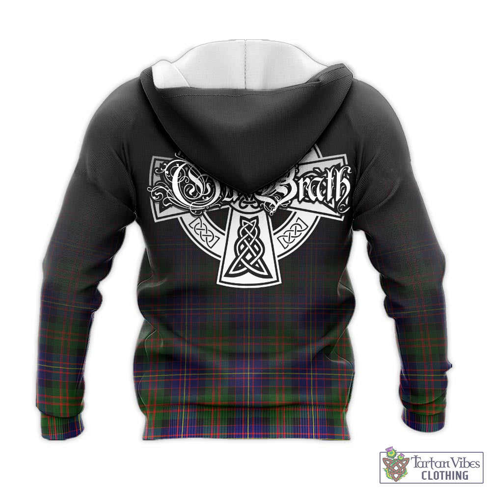 Tartan Vibes Clothing Cameron of Erracht Modern Tartan Knitted Hoodie Featuring Alba Gu Brath Family Crest Celtic Inspired