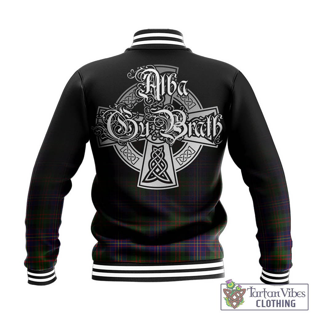 Tartan Vibes Clothing Cameron of Erracht Modern Tartan Baseball Jacket Featuring Alba Gu Brath Family Crest Celtic Inspired