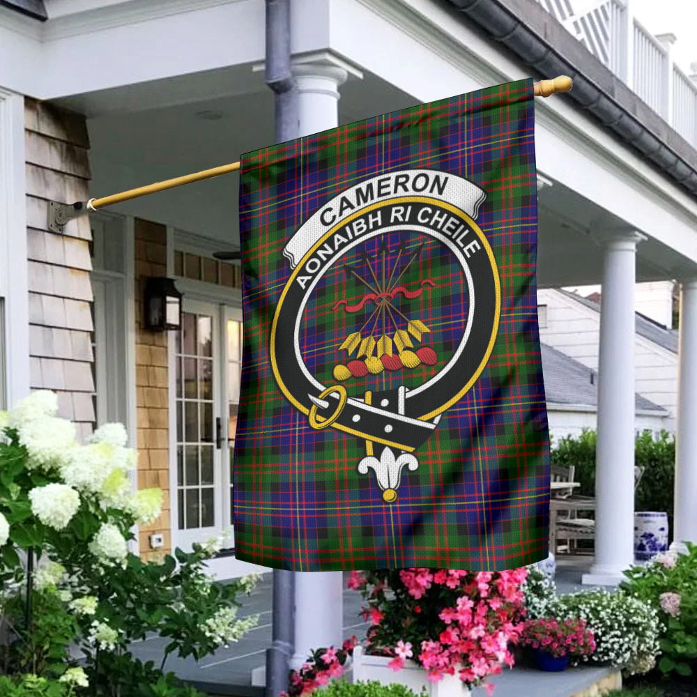 Cameron of Erracht Modern Tartan Flag with Family Crest - Tartan Vibes Clothing