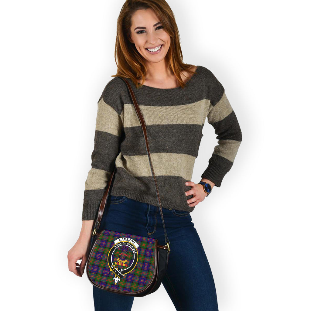 Cameron of Erracht Modern Tartan Saddle Bag with Family Crest - Tartan Vibes Clothing