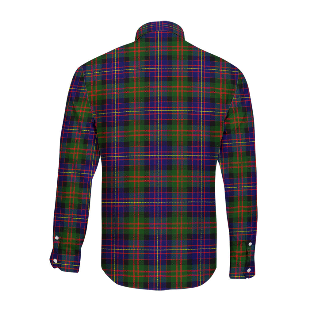 cameron-of-erracht-modern-tartan-long-sleeve-button-up-shirt-with-family-crest