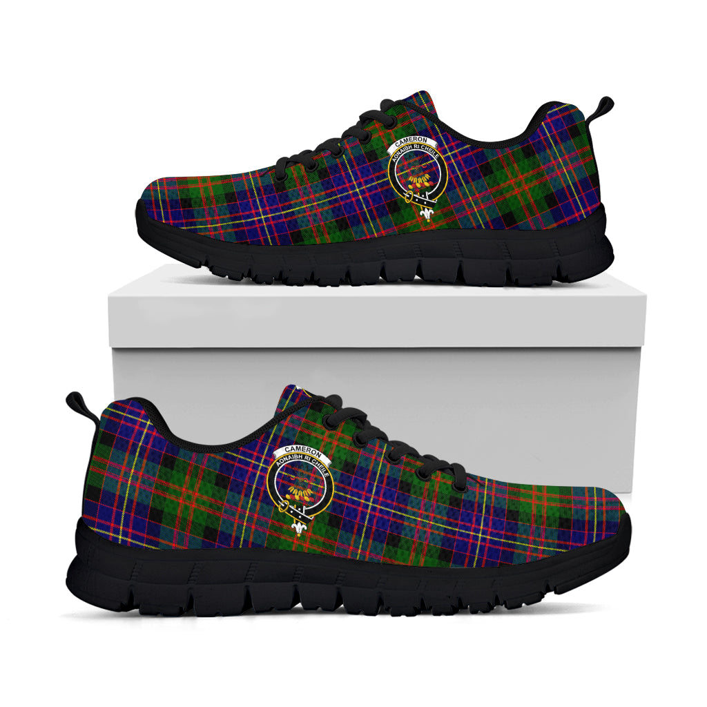 Cameron of Erracht Modern Tartan Sneakers with Family Crest - Tartan Vibes Clothing