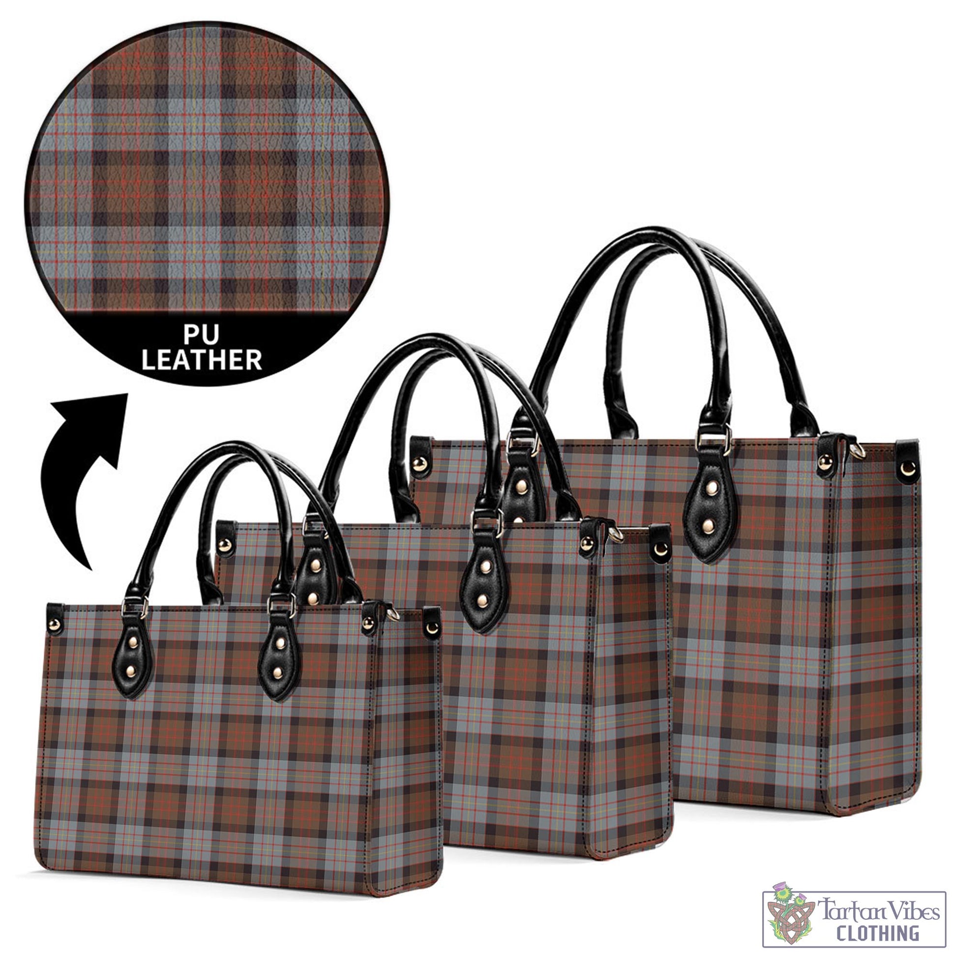 Tartan Vibes Clothing Cameron of Erracht Weathered Tartan Luxury Leather Handbags