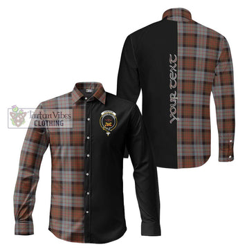 Cameron of Erracht Weathered Tartan Long Sleeve Button Shirt with Family Crest and Half Of Me Style