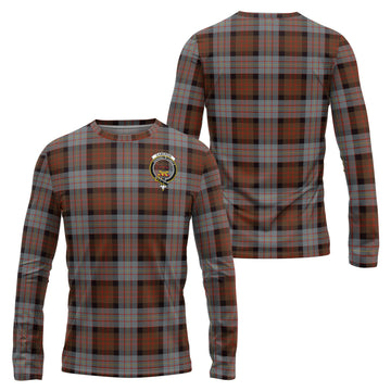 Cameron of Erracht Weathered Tartan Long Sleeve T-Shirt with Family Crest