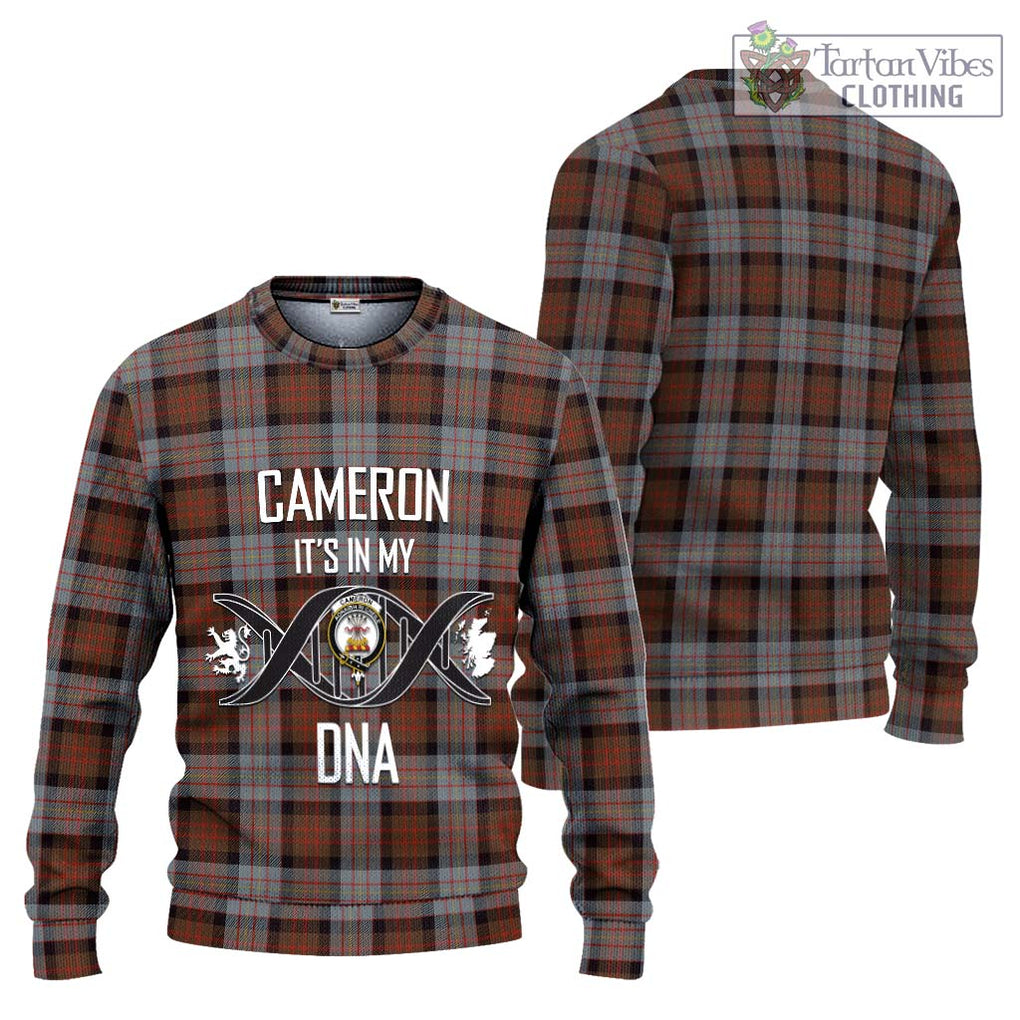 Cameron of Erracht Weathered Tartan Knitted Sweater with Family Crest DNA In Me Style Unisex - Tartanvibesclothing Shop