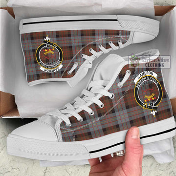 Cameron of Erracht Weathered Tartan High Top Shoes with Family Crest