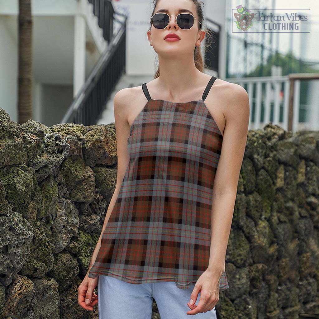 Tartan Vibes Clothing Cameron of Erracht Weathered Tartan Loose Halter Neck Camisole