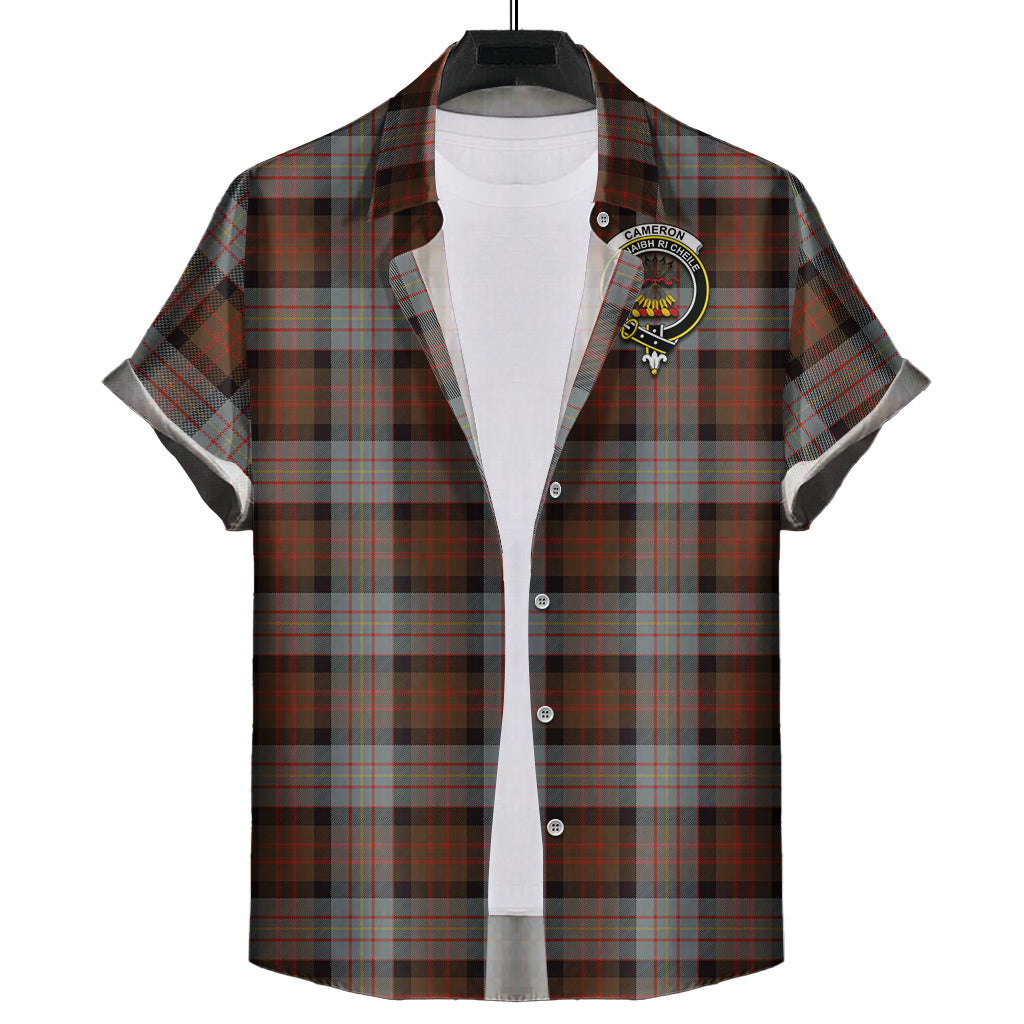 cameron-of-erracht-weathered-tartan-short-sleeve-button-down-shirt-with-family-crest