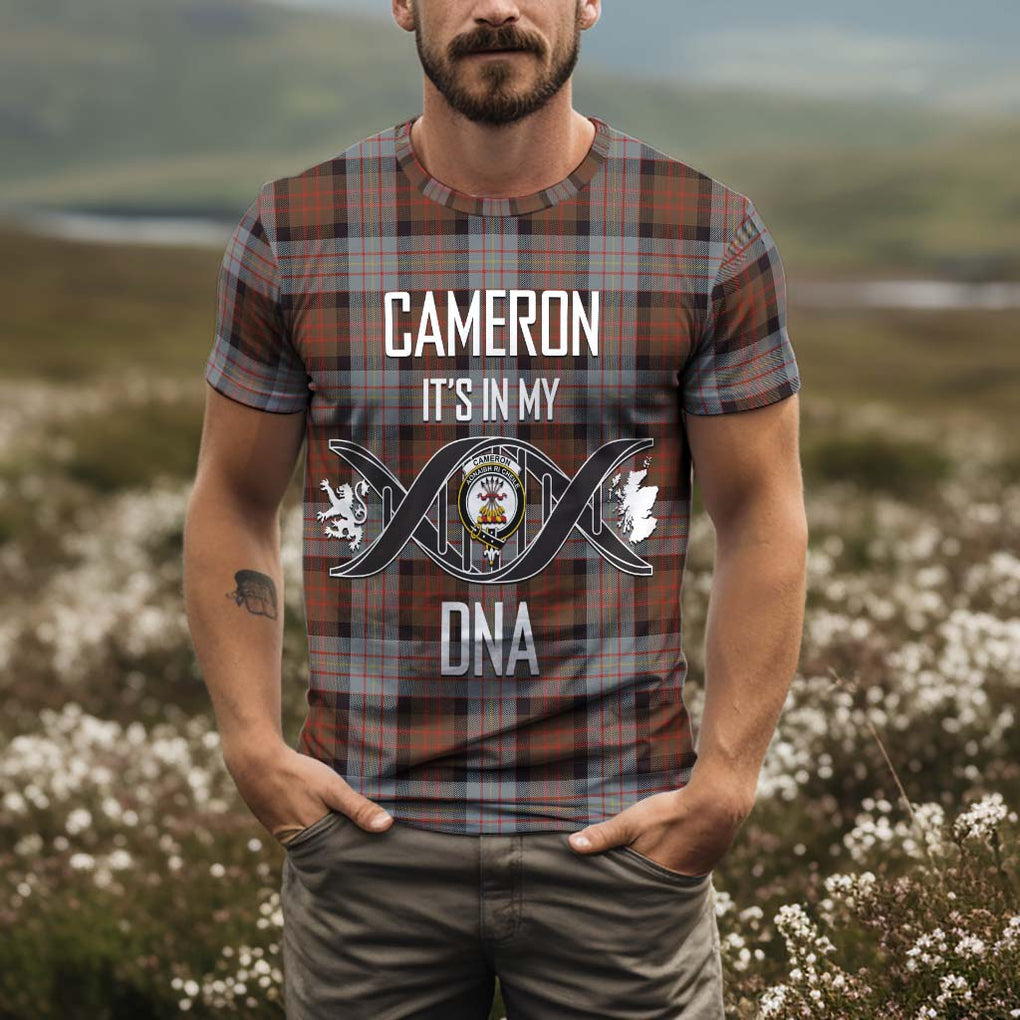 Cameron of Erracht Weathered Tartan T-Shirt with Family Crest DNA In Me Style Kid's Shirt - Tartan Vibes Clothing