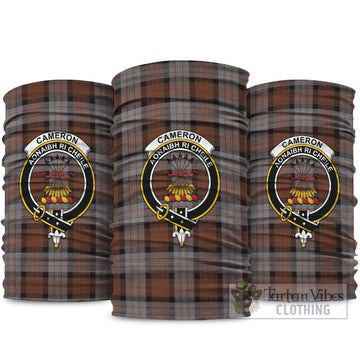 Cameron of Erracht Weathered Tartan Neck Gaiters, Tartan Bandanas, Tartan Head Band with Family Crest