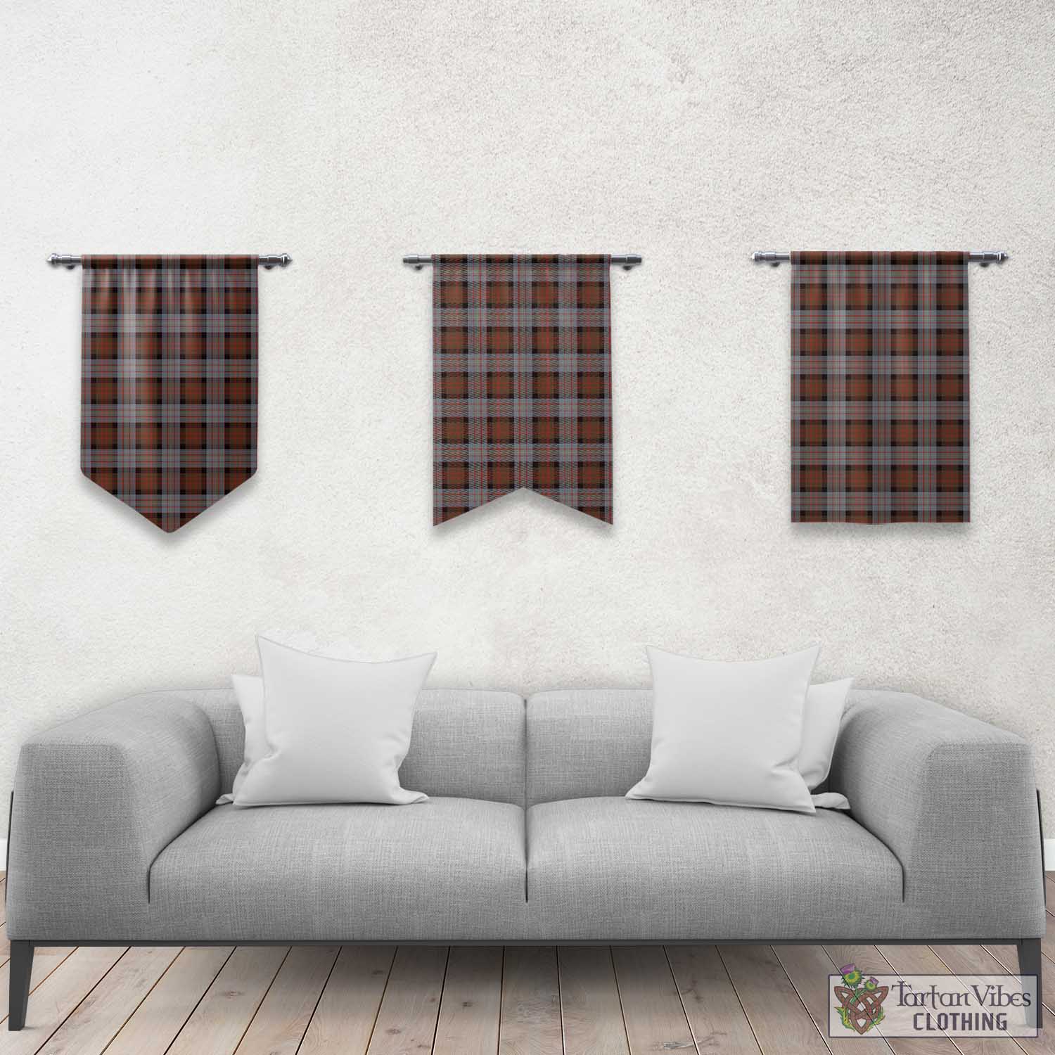 Tartan Vibes Clothing Cameron of Erracht Weathered Tartan Gonfalon, Tartan Banner