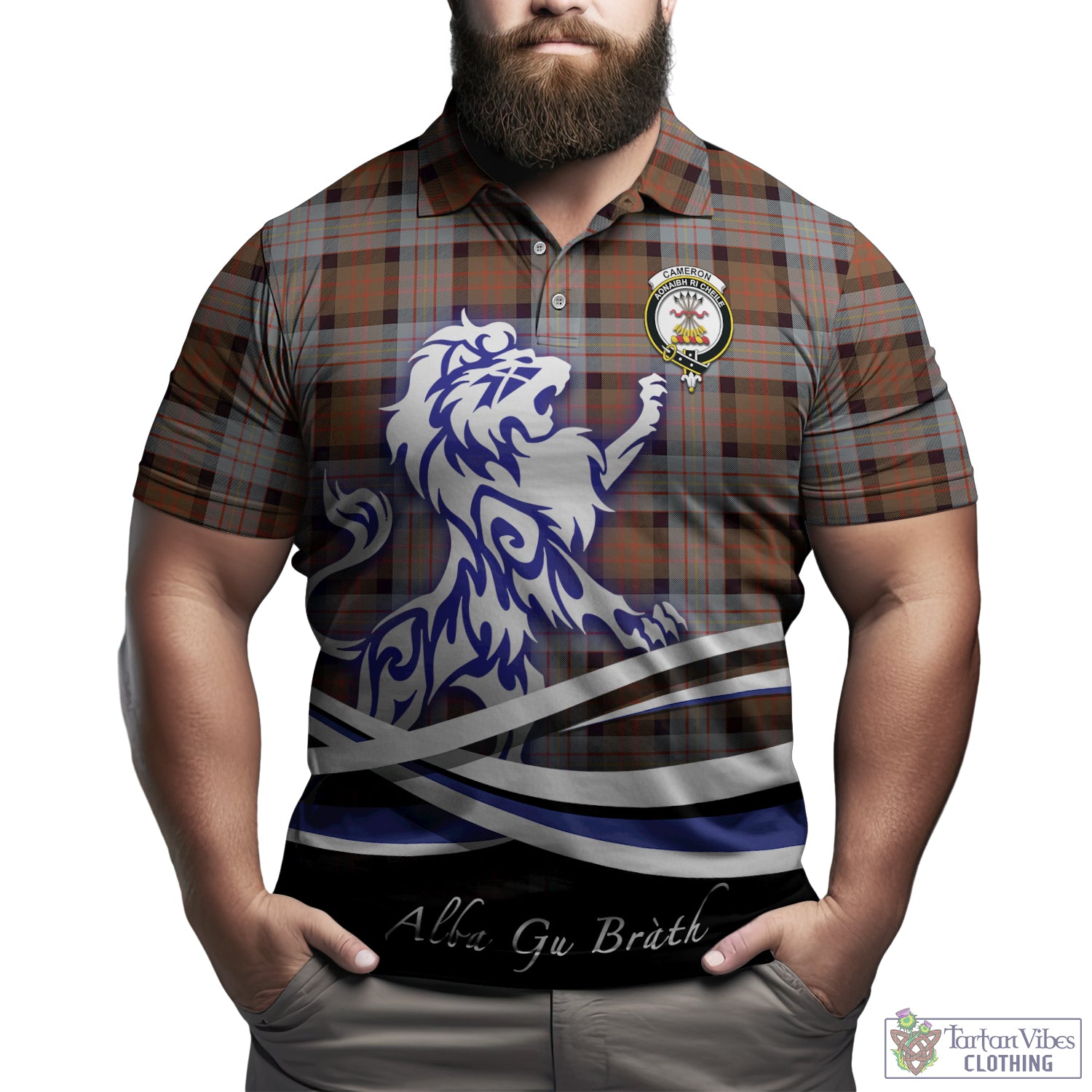 cameron-of-erracht-weathered-tartan-polo-shirt-with-alba-gu-brath-regal-lion-emblem