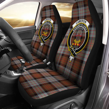 Cameron of Erracht Weathered Tartan Car Seat Cover with Family Crest