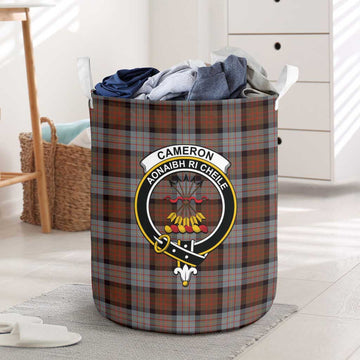 Cameron of Erracht Weathered Tartan Laundry Basket with Family Crest