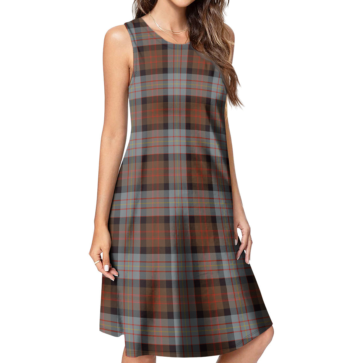 Cameron of Erracht Weathered Tartan Womens Casual Dresses - Tartanvibesclothing