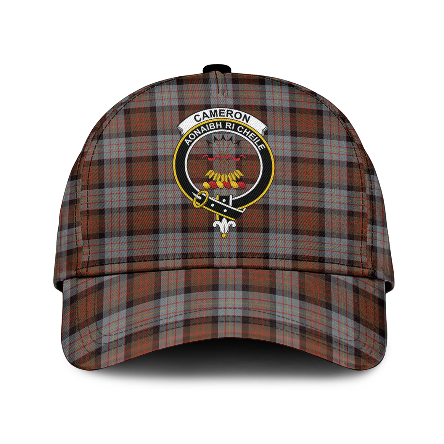 Cameron of Erracht Weathered Tartan Classic Cap with Family Crest Classic Cap Universal Fit - Tartan Vibes Clothing