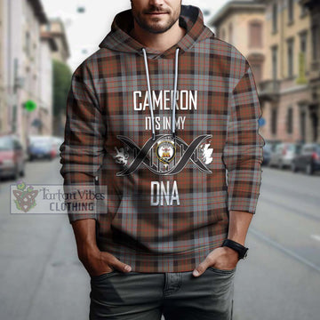 Cameron of Erracht Weathered Tartan Hoodie with Family Crest DNA In Me Style