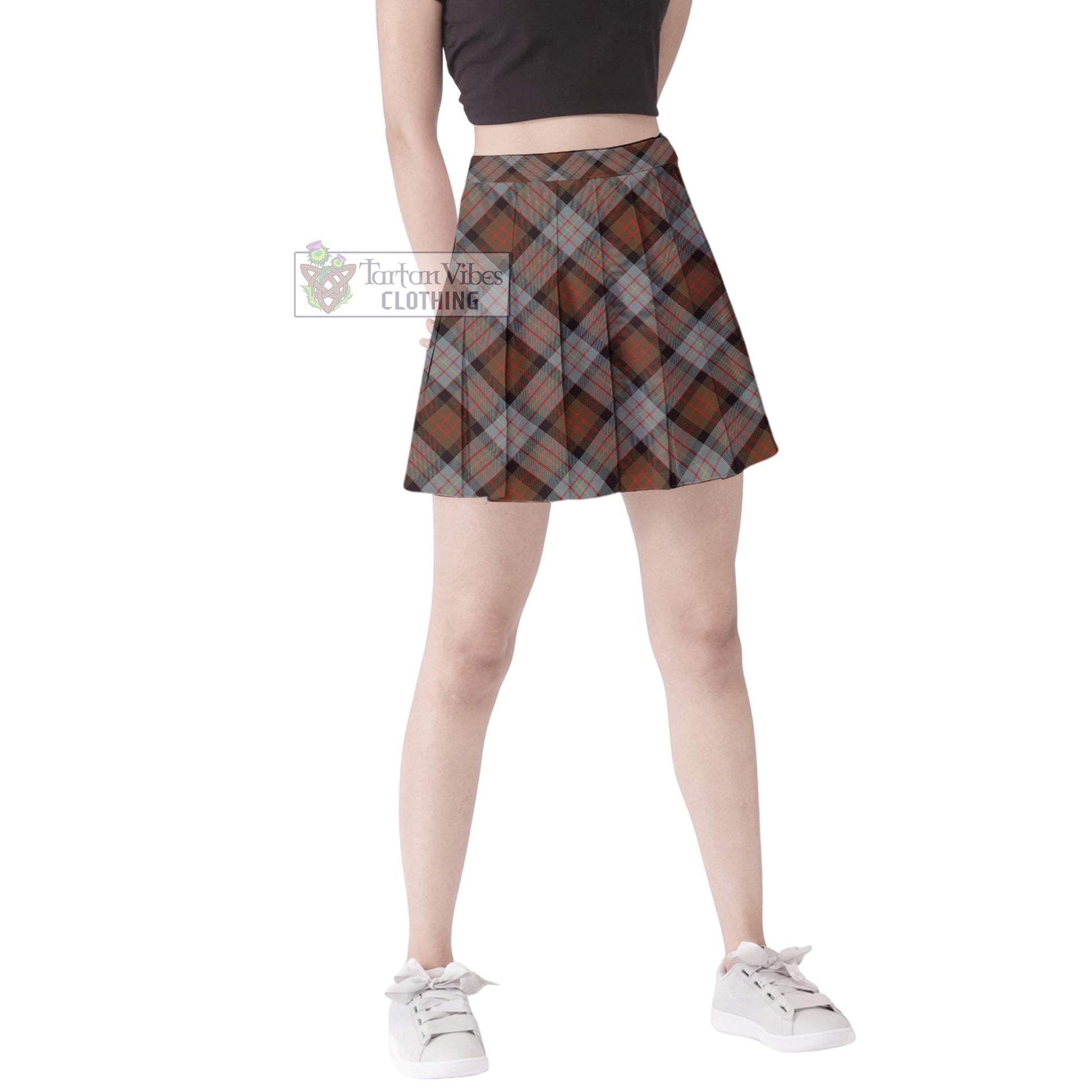 Tartan Vibes Clothing Cameron of Erracht Weathered Tartan Women's Plated Mini Skirt