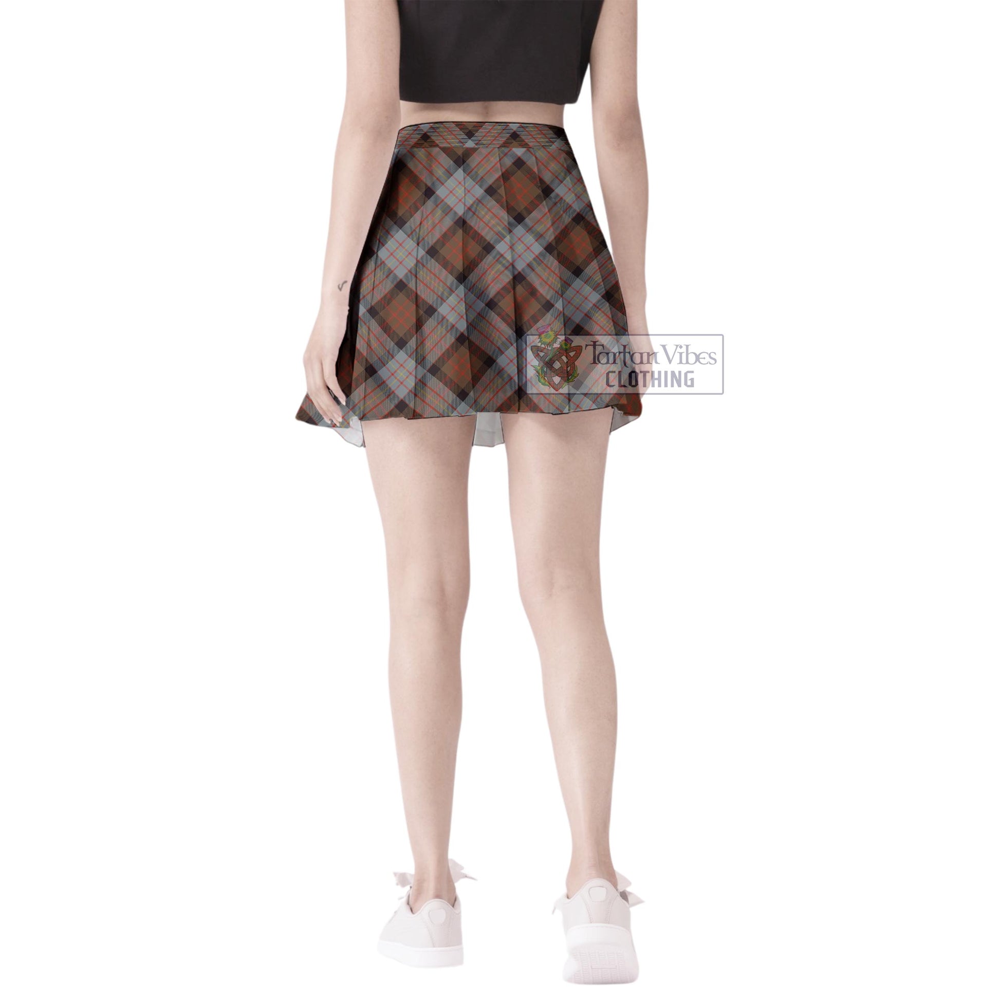 Tartan Vibes Clothing Cameron of Erracht Weathered Tartan Women's Plated Mini Skirt