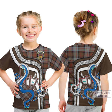 Cameron of Erracht Weathered Tartan Kid T-Shirt with Epic Bagpipe Style