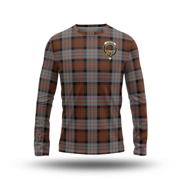 Cameron of Erracht Weathered Tartan Long Sleeve T-Shirt with Family Crest