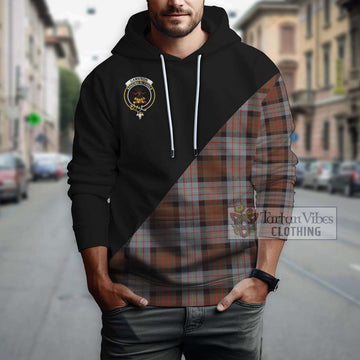 Cameron of Erracht Weathered Tartan Hoodie with Family Crest and Military Logo Style