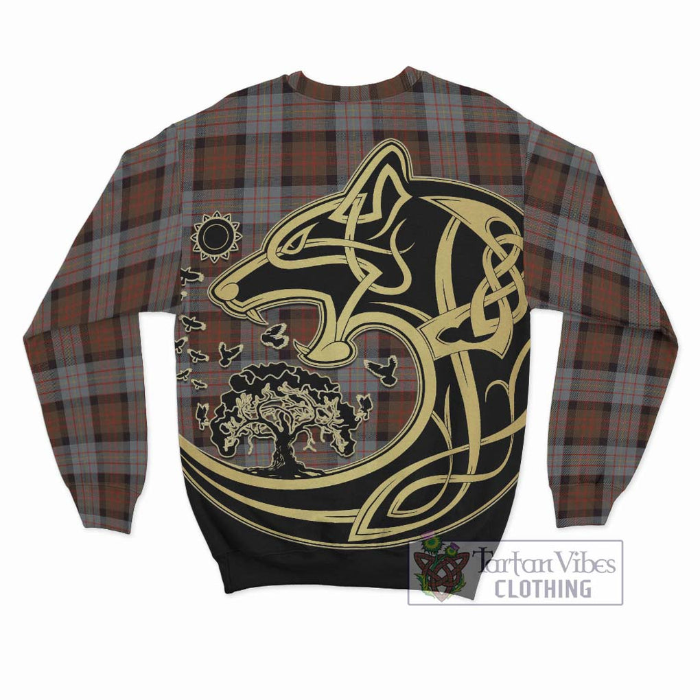 Cameron of Erracht Weathered Tartan Sweatshirt with Family Crest Celtic Wolf Style - Tartan Vibes Clothing