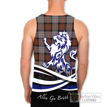 Cameron of Erracht Weathered Tartan Men's Tank Top with Alba Gu Brath Regal Lion Emblem