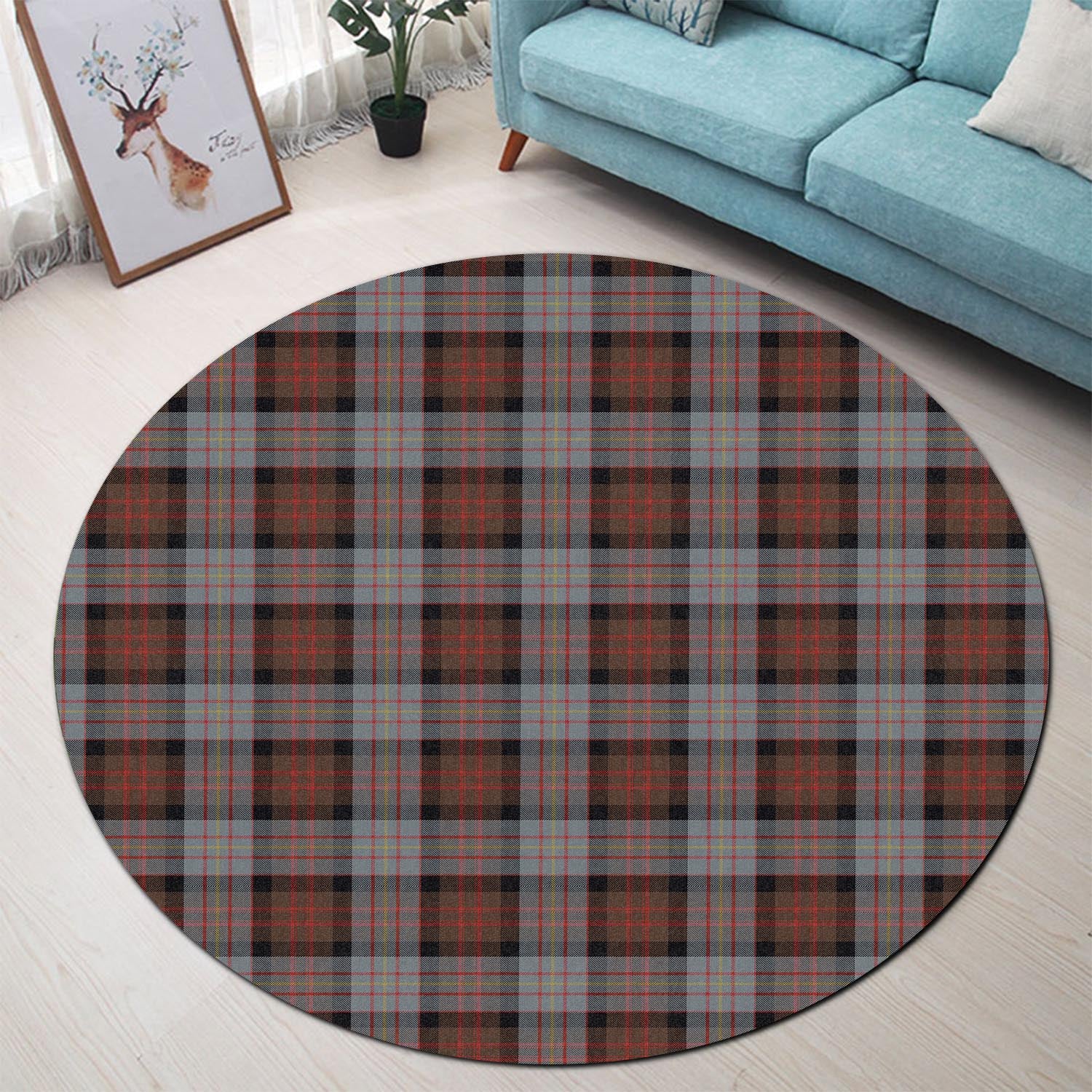 Cameron of Erracht Weathered Tartan Round Rug - Tartanvibesclothing