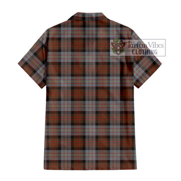 Cameron of Erracht Weathered Tartan Short Sleeve Button Shirt with Family Crest DNA In Me Style