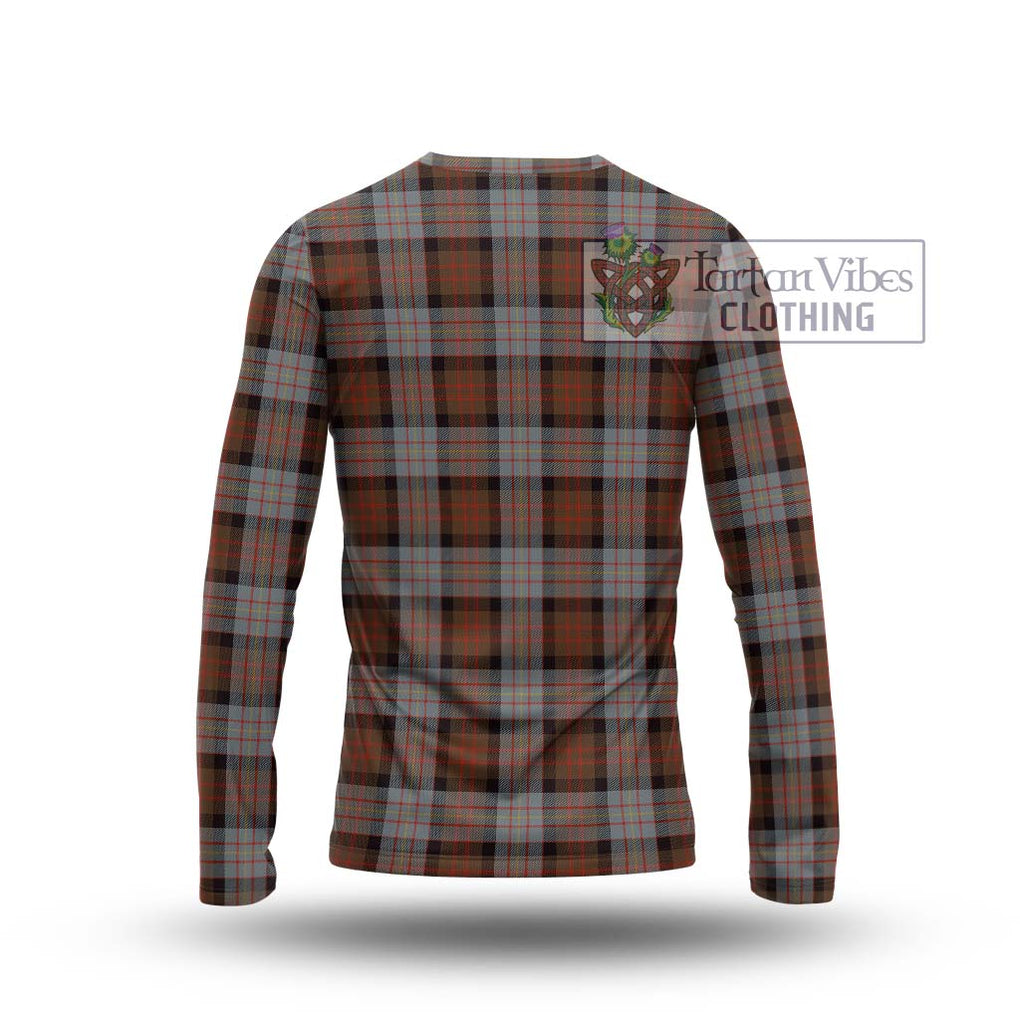 Cameron of Erracht Weathered Tartan Long Sleeve T-Shirt with Family Crest DNA In Me Style - Tartanvibesclothing Shop