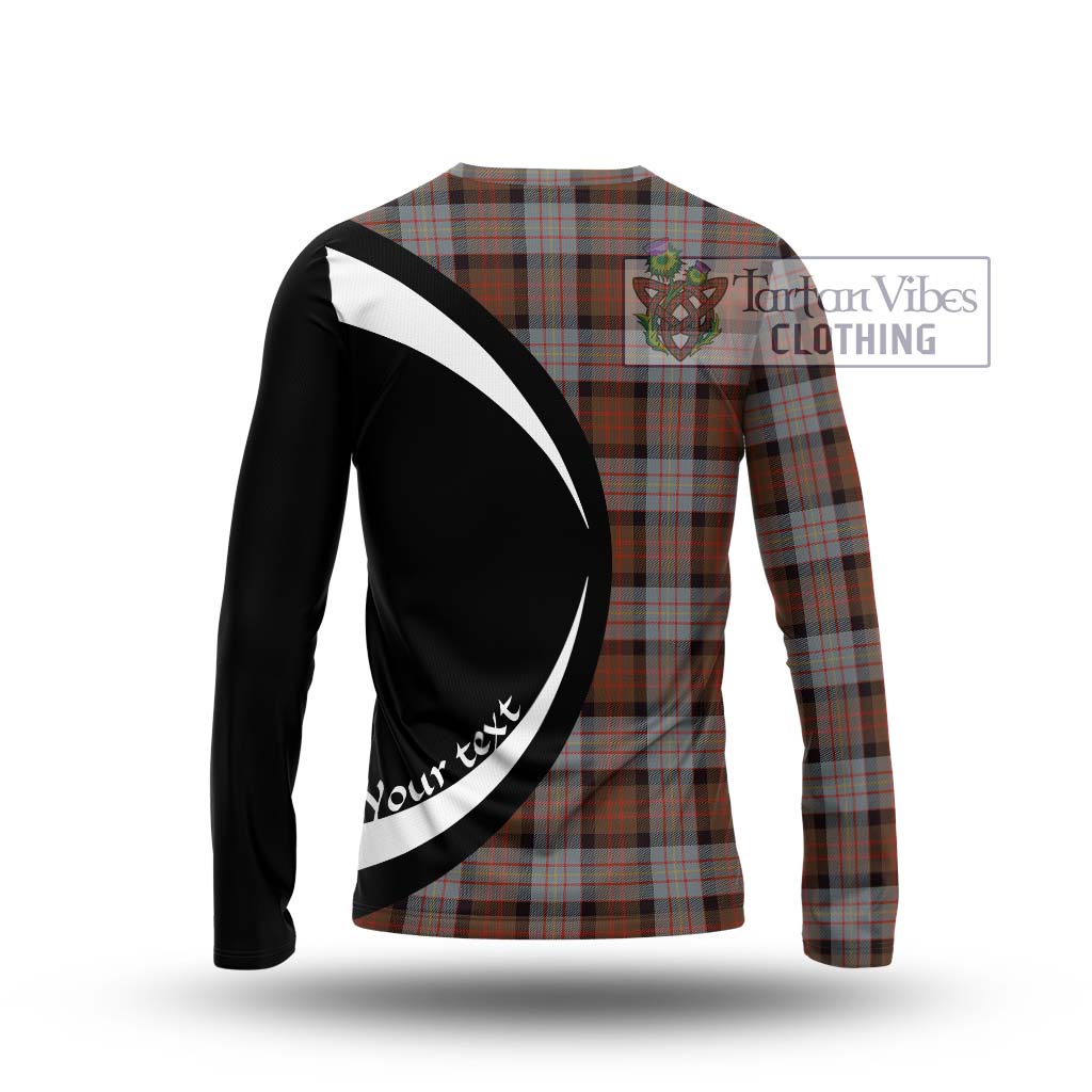 Cameron of Erracht Weathered Tartan Long Sleeve T-Shirt with Family Crest Circle Style - Tartan Vibes Clothing