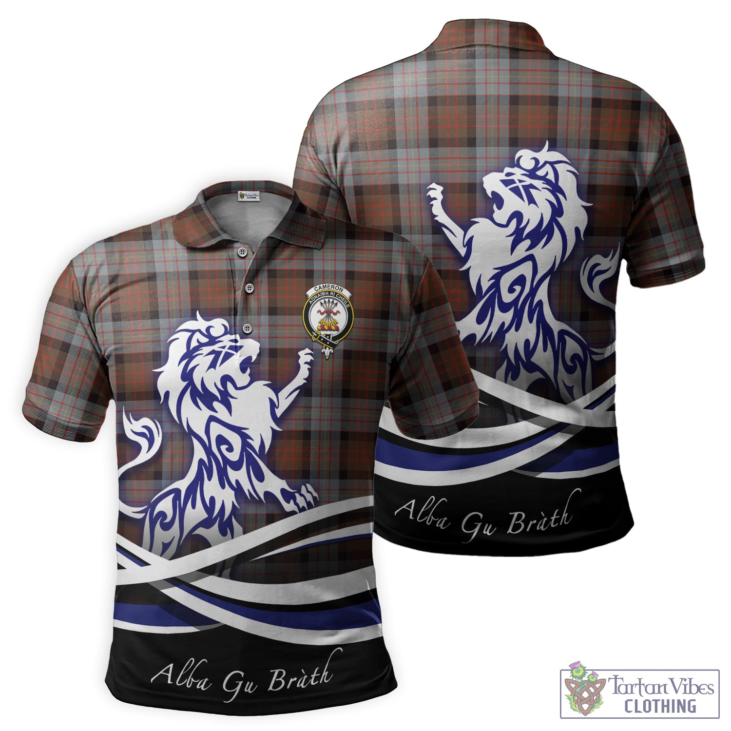 cameron-of-erracht-weathered-tartan-polo-shirt-with-alba-gu-brath-regal-lion-emblem