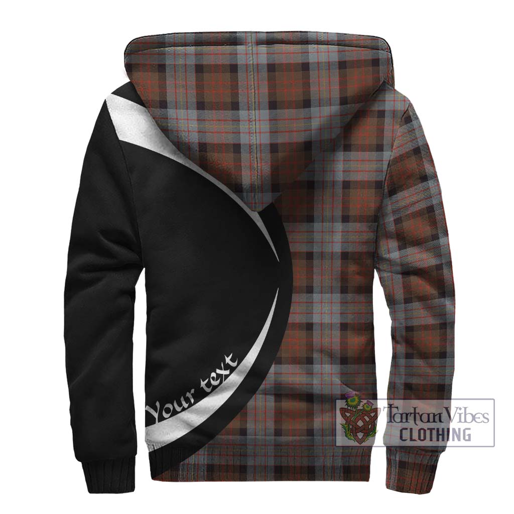 Cameron of Erracht Weathered Tartan Sherpa Hoodie with Family Crest Circle Style - Tartan Vibes Clothing