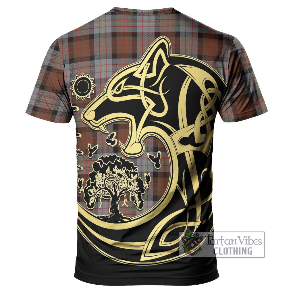 Cameron of Erracht Weathered Tartan T-Shirt with Family Crest Celtic Wolf Style - Tartan Vibes Clothing