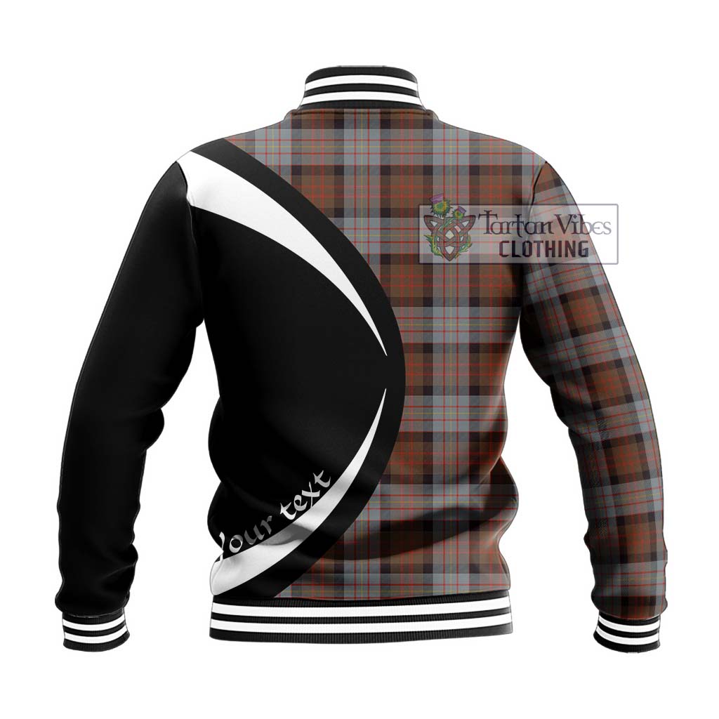 Cameron of Erracht Weathered Tartan Baseball Jacket with Family Crest Circle Style - Tartan Vibes Clothing