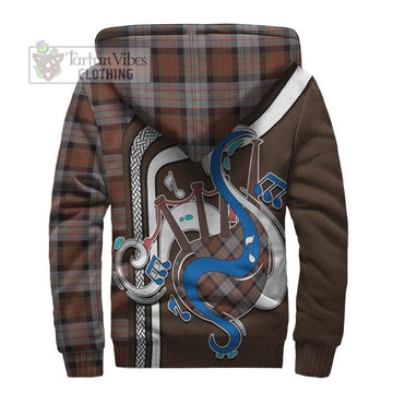 Cameron of Erracht Weathered Tartan Sherpa Hoodie with Epic Bagpipe Style