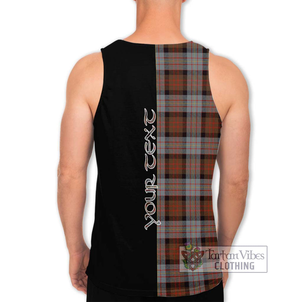 Cameron of Erracht Weathered Tartan Men's Tank Top with Family Crest and Half Of Me Style - Tartanvibesclothing Shop