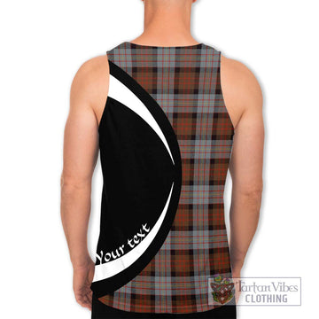 Cameron of Erracht Weathered Tartan Men's Tank Top with Family Crest Circle Style