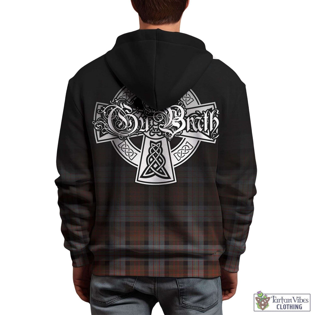 Tartan Vibes Clothing Cameron of Erracht Weathered Tartan Hoodie Featuring Alba Gu Brath Family Crest Celtic Inspired