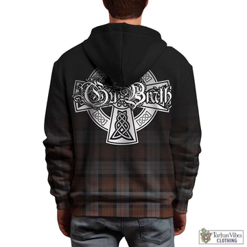 Cameron of Erracht Weathered Tartan Hoodie Featuring Alba Gu Brath Family Crest Celtic Inspired