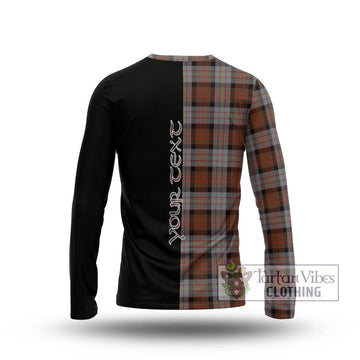 Cameron of Erracht Weathered Tartan Long Sleeve T-Shirt with Family Crest and Half Of Me Style