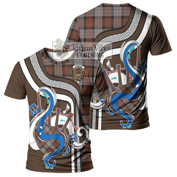 Cameron of Erracht Weathered Tartan T-Shirt with Epic Bagpipe Style