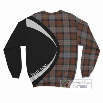 Cameron of Erracht Weathered Tartan Sweatshirt with Family Crest Circle Style