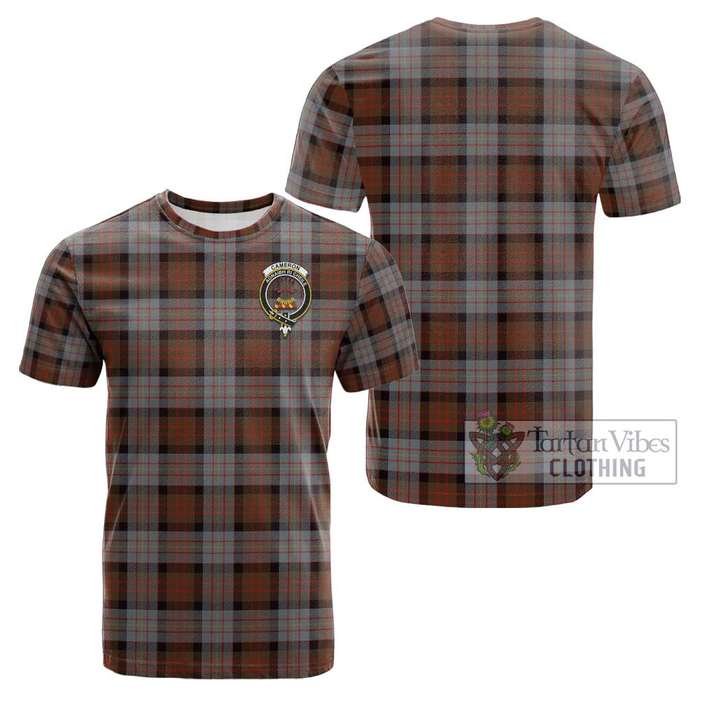 Cameron of Erracht Weathered Tartan Cotton T-Shirt with Family Crest Kid's Shirt - Tartanvibesclothing Shop